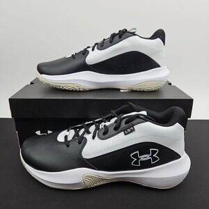 Under Armour Lockdown‎ 7 Basketball Shoes Black White Men's Size 13 3028512-002